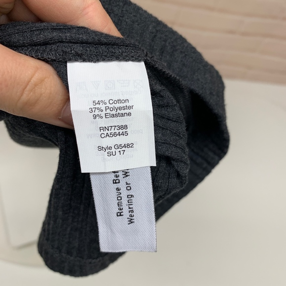 Madewell Ribbed Tank Stretch Gray Dress Large - Picture 6 of 8